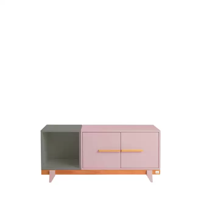  
par de cores para a estante: rosa/cinza