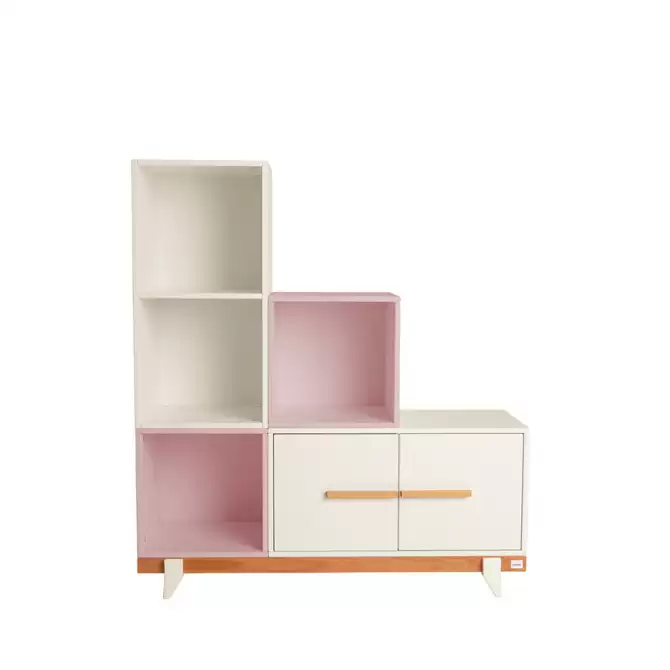  
par de cores para a estante: branco/rosa