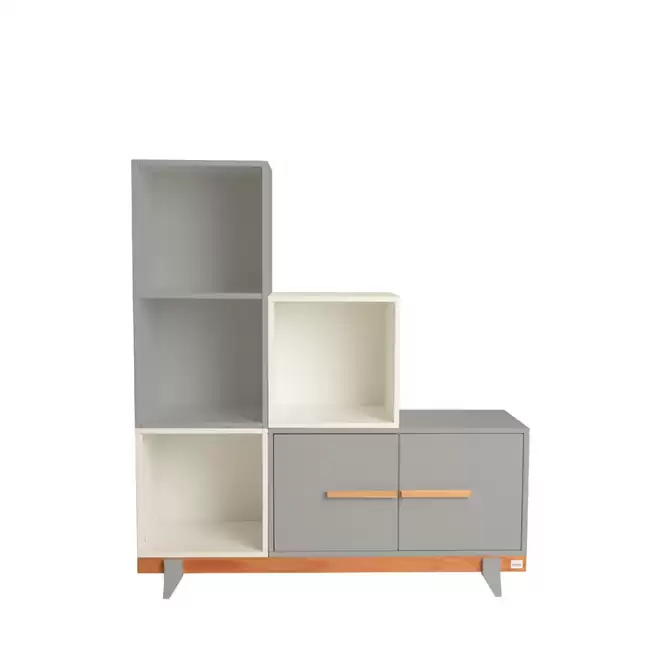  
par de cores para a estante: cinza/branco